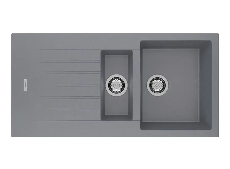 grey composite 1.5 bowl sink